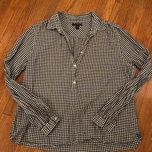 J crew gingham check pullover top